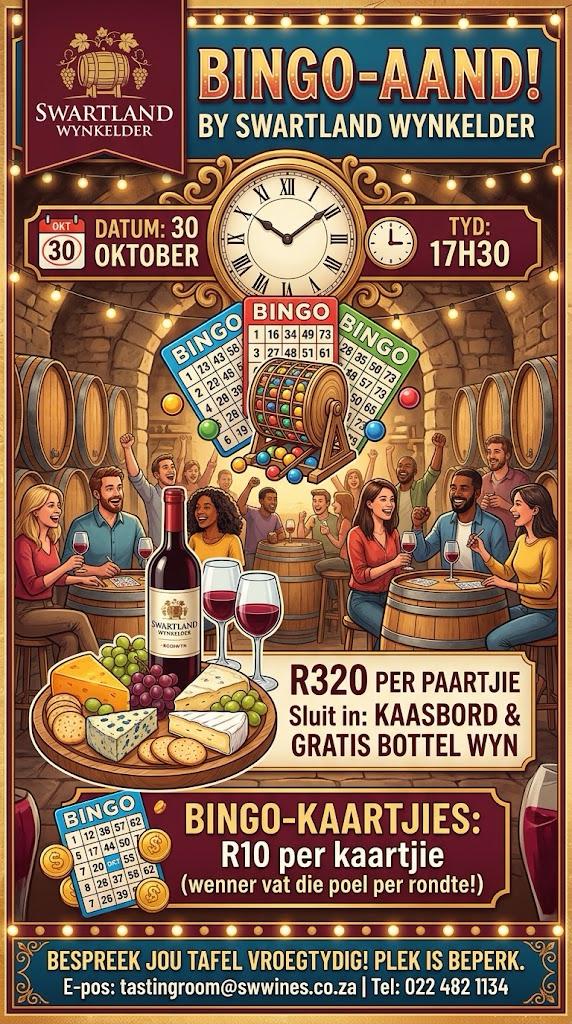 Bingo-aand at Swartland Wynkelder